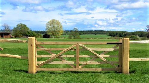 10' Oak Five Bar Gate