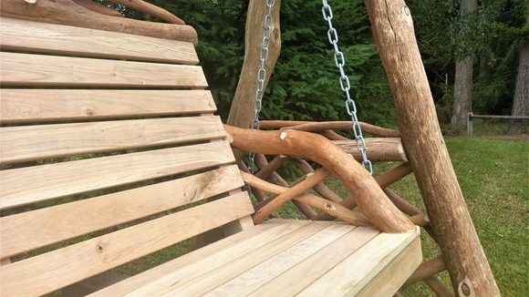 Rustic garden swing seat cheap